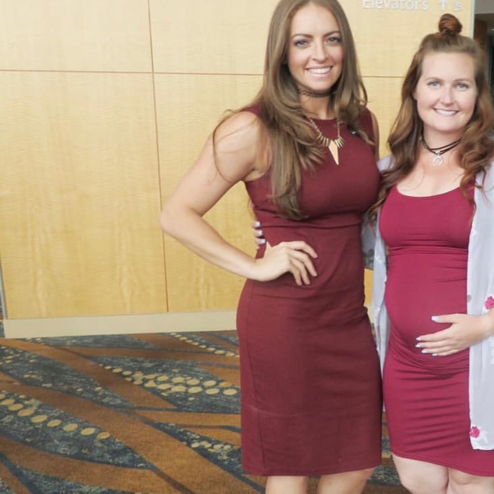 Express Women’s Business Casual Dress Maroon